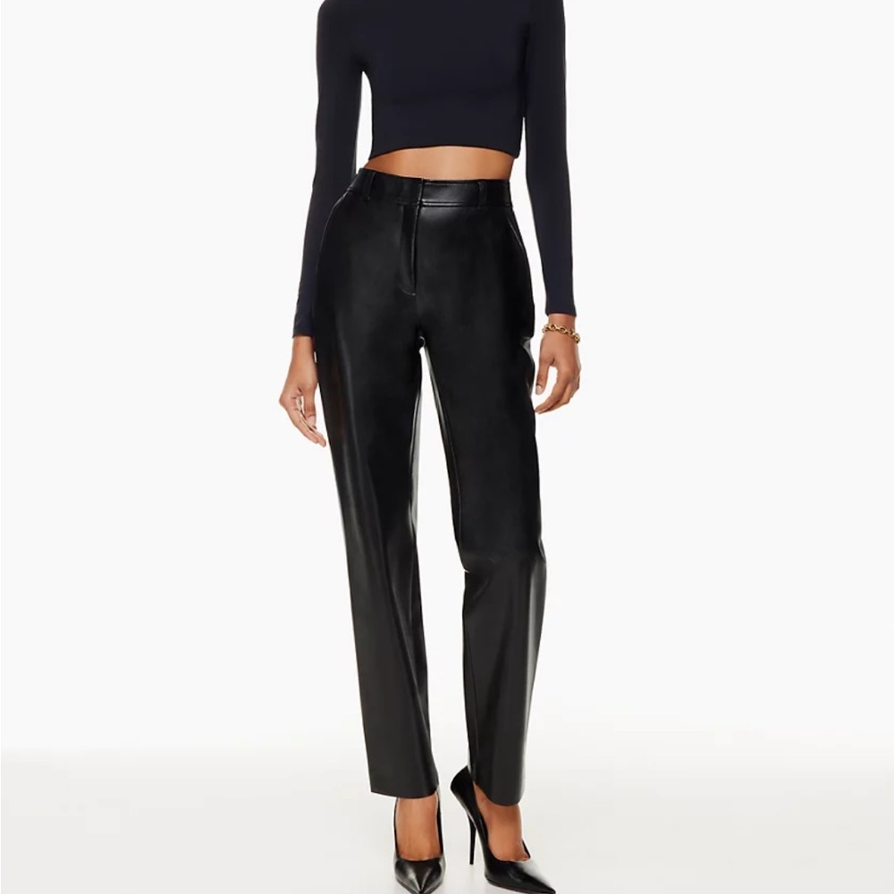 Babaton Faux Leather Pants- Aritzia